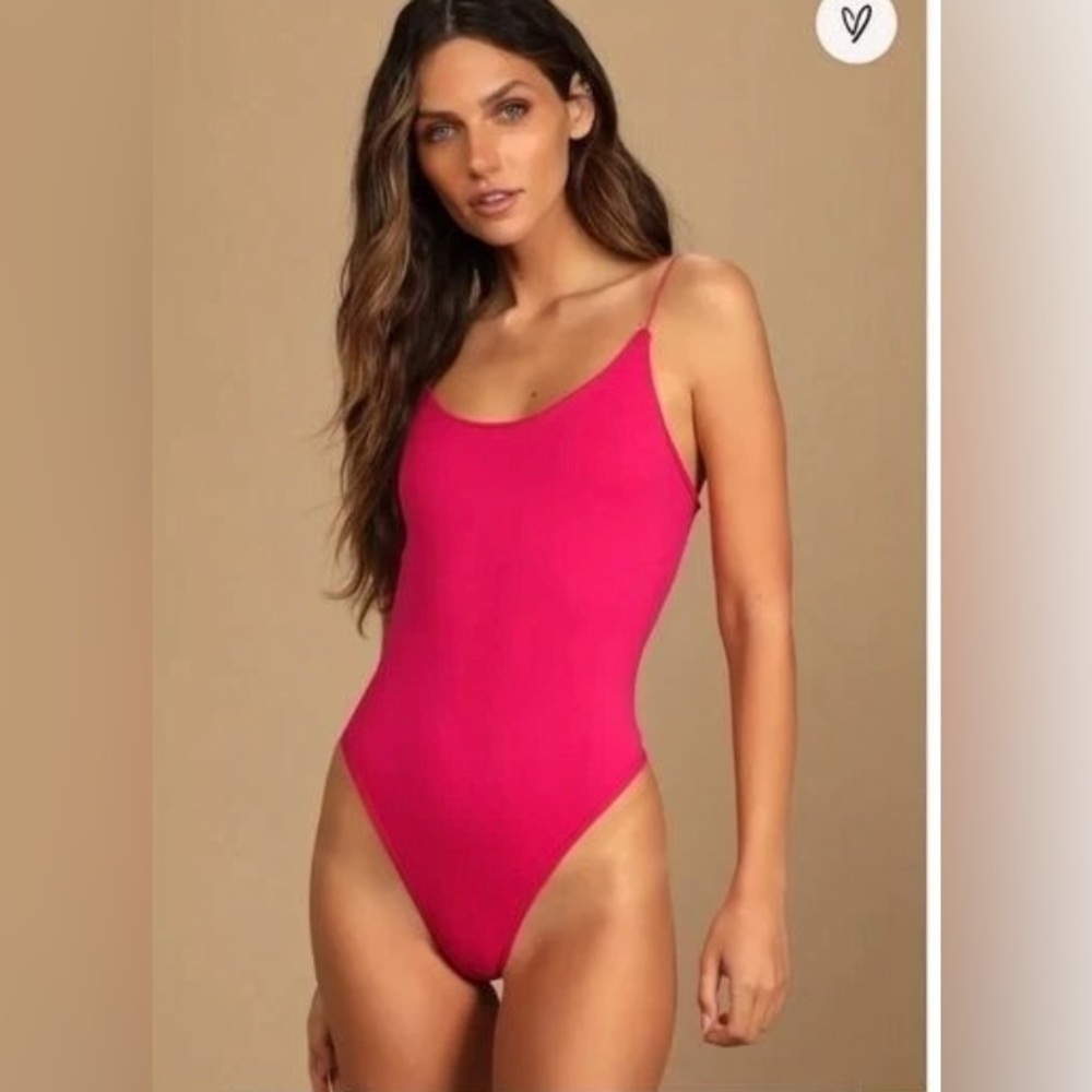 Free People Intimately “Offline” Bodysuit 💕 Magenta M/L — NWT (No Hygienic Line